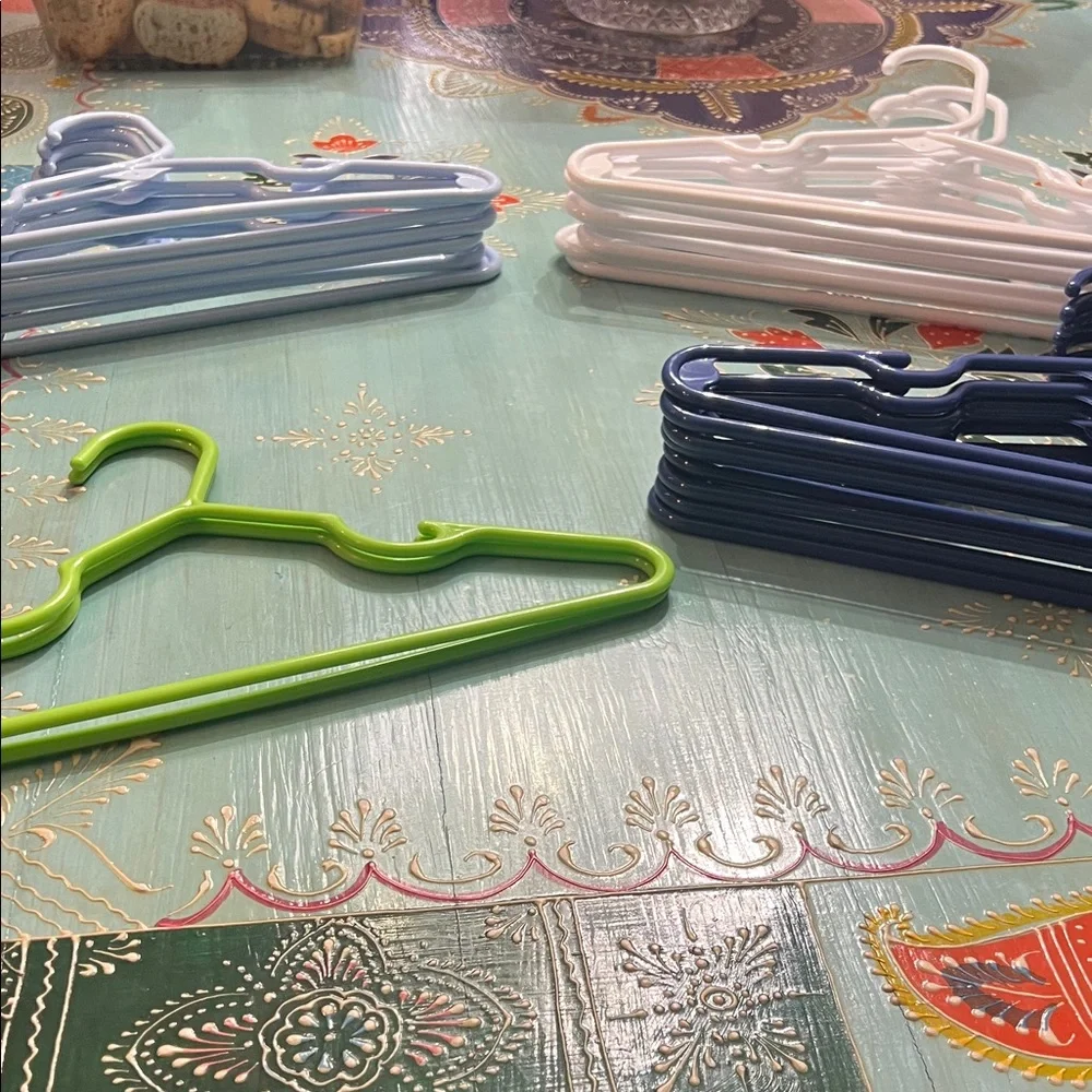 Set of Colorful Plastic Hangers